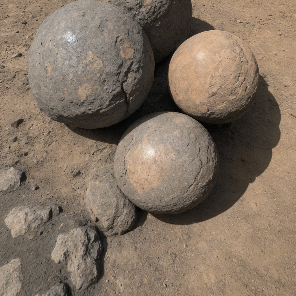 63469-483973176-sculpture of sphere on pedestal, pbr texture dark cracked sandstone natural cracking, mars landscape.png